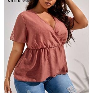 Women's Pink Wrap Top